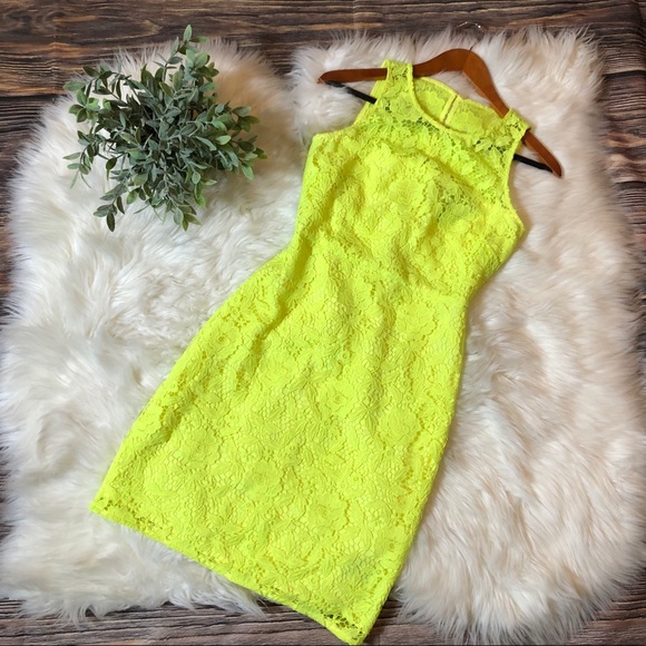 J. Crew Dresses & Skirts - J. Crew Collection Yellow Floral Lace Dress